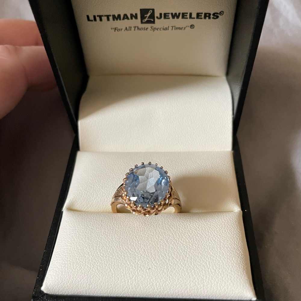 Blue Diamond Ring size 8